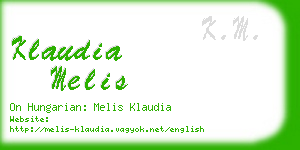 klaudia melis business card